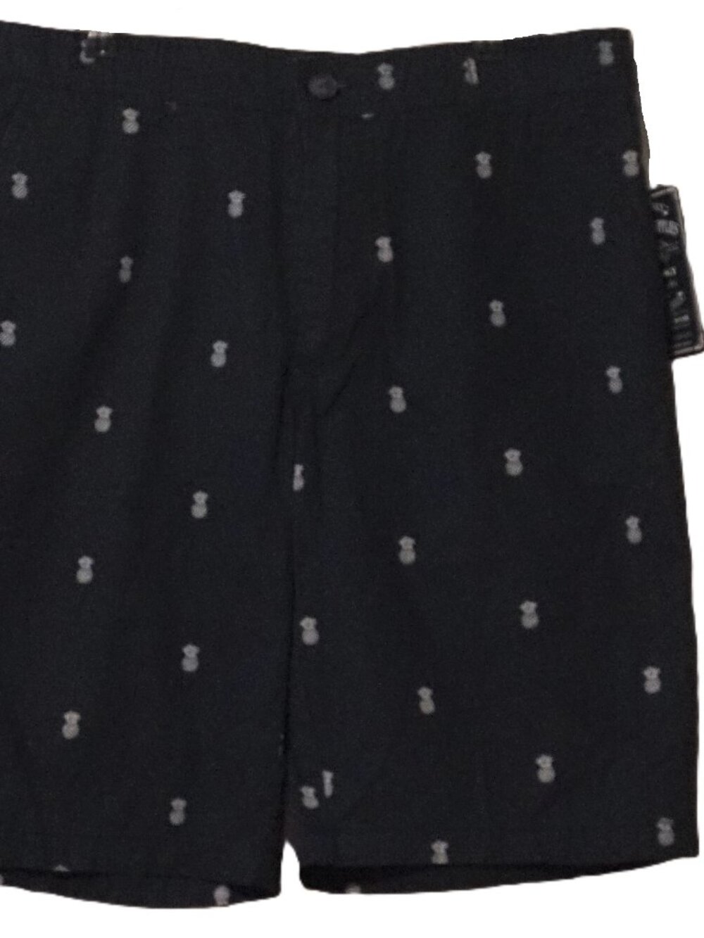 Trilogy Cargo Supplies Flat Front Navy Pineapple Print Shorts Men’s 34